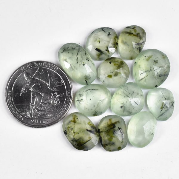 Amit Gems Prehnite Loose Gemstone Lot Rosecut Freeform Shape