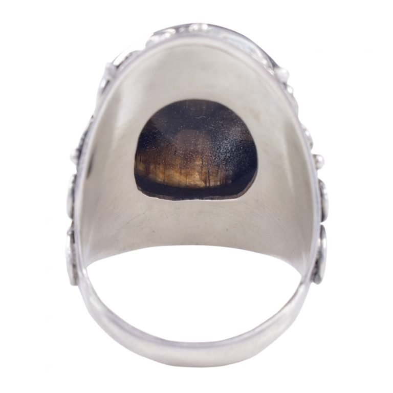 Amit Gems Cabochon Chaistolite 925 Sterling Silver Ring