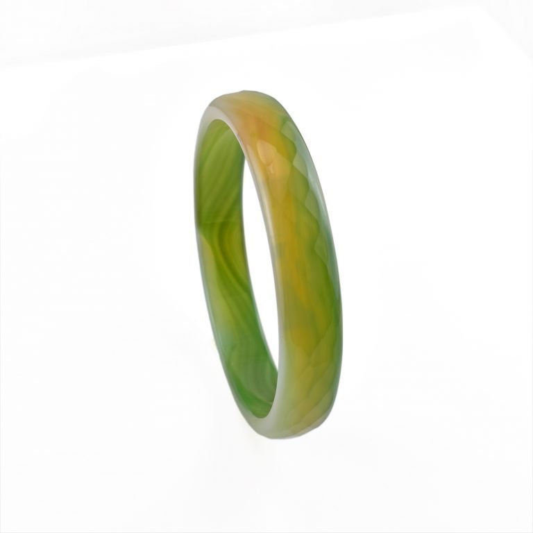 Amit Gems Green Jasper Rosecut Gemstone Bangle