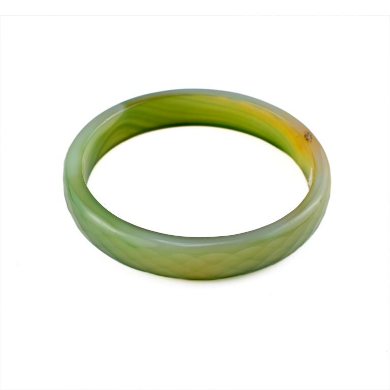 Amit Gems Green Jasper Rosecut Gemstone Bangle