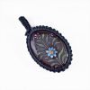 Amit Gems Macrame Black Onyx Hand Painted Pendant Jewelry