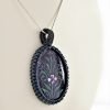 Amit Gems Macrame Black Onyx Hand Painted Pendant 1