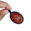 Amit Gems Macrame Red Onyx Hand Painted Pendant 2