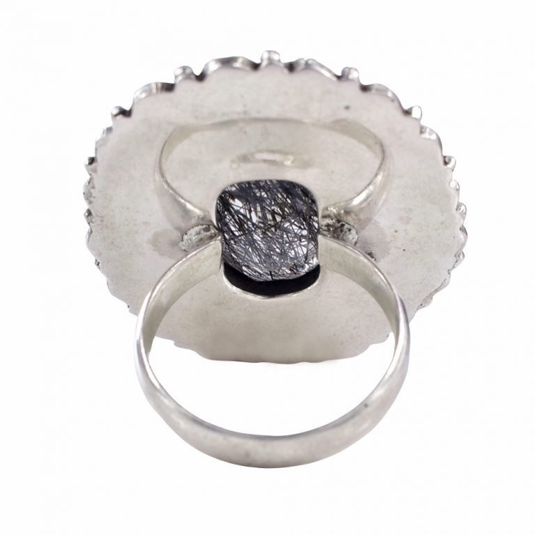 Amit Gems Tourmalinated Quartz 925 Sterling Silver Ring