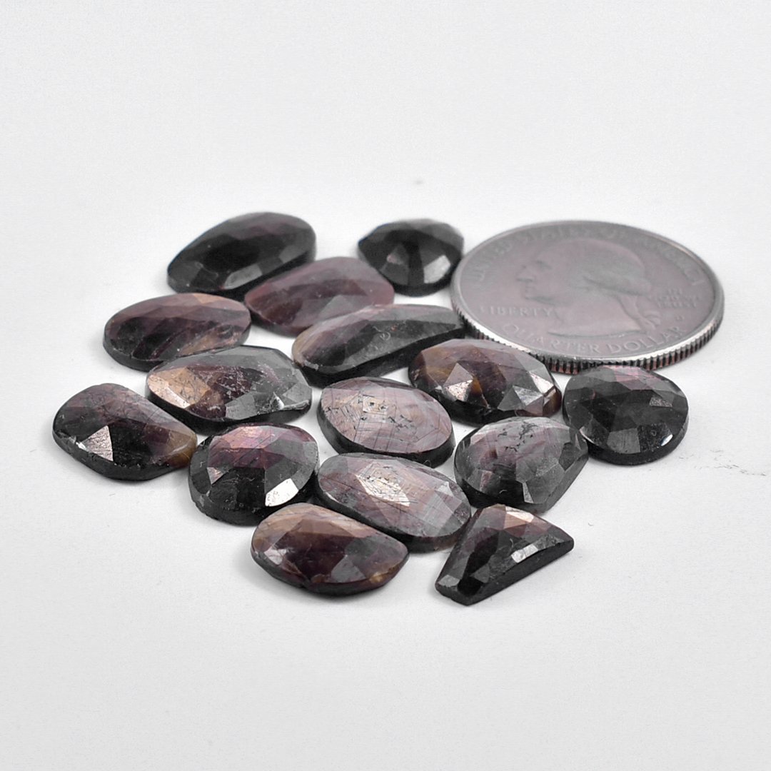 Amit Gems Natural Chocolate Sapphire Gemstone Lot Rosecut 3